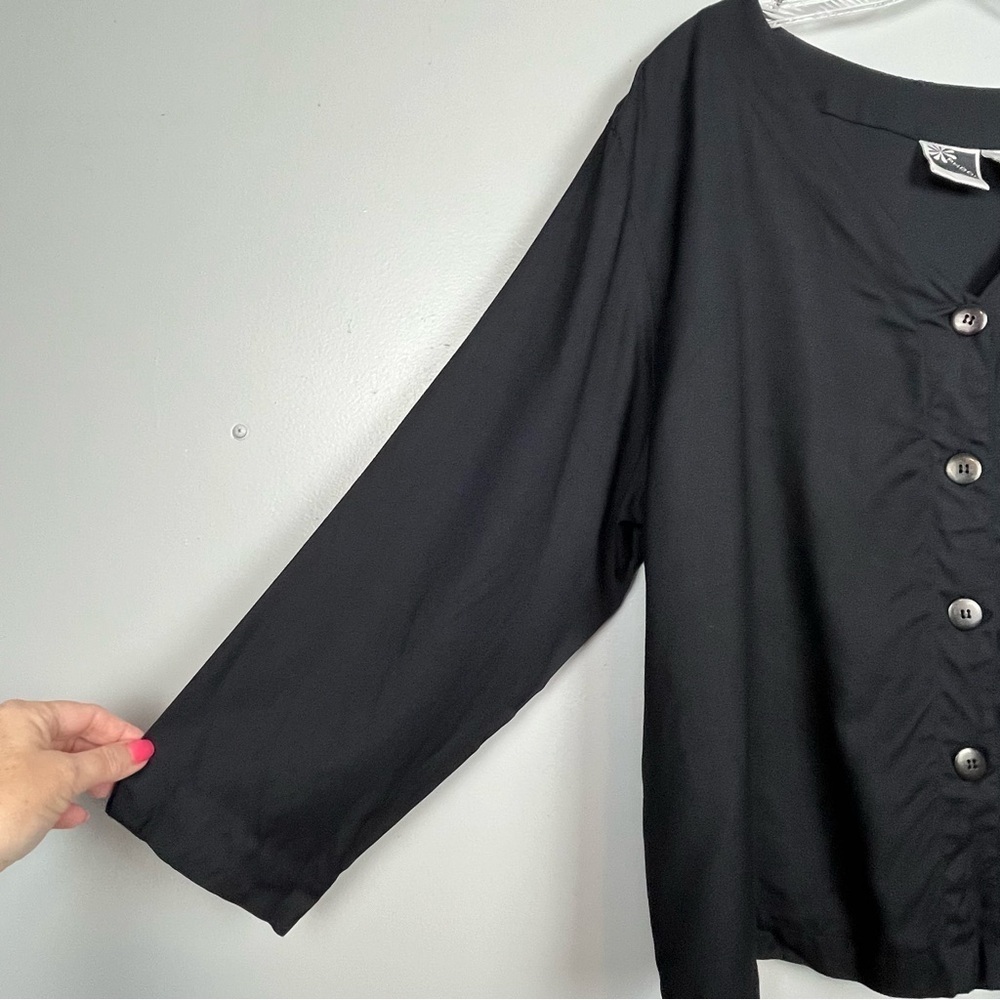 Phool Black Tiger Patch Detail Button Front Boxy … - image 4